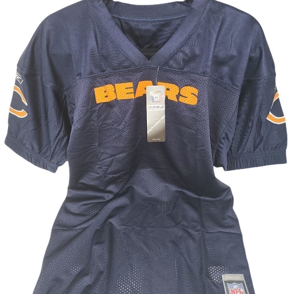 CHICAGO BEARS NAVY BLUE Reebok NFL Jersey Size L